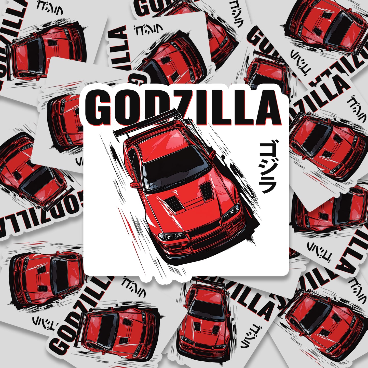 Godzilla Racing Sticker – Iconic Car Culture Decal