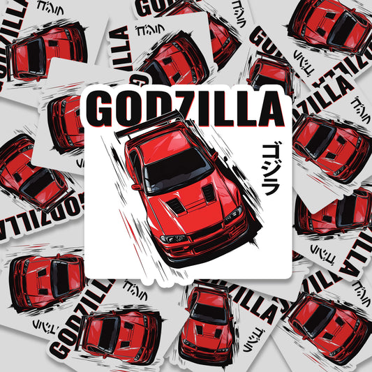 Godzilla Racing Sticker – Iconic Car Culture Decal