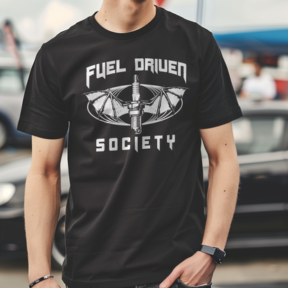 Bat Wing Spark Plug Tee - Fuel Driven Society